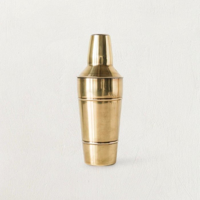 Stainless Steel Cocktail Shaker — Brass Finish