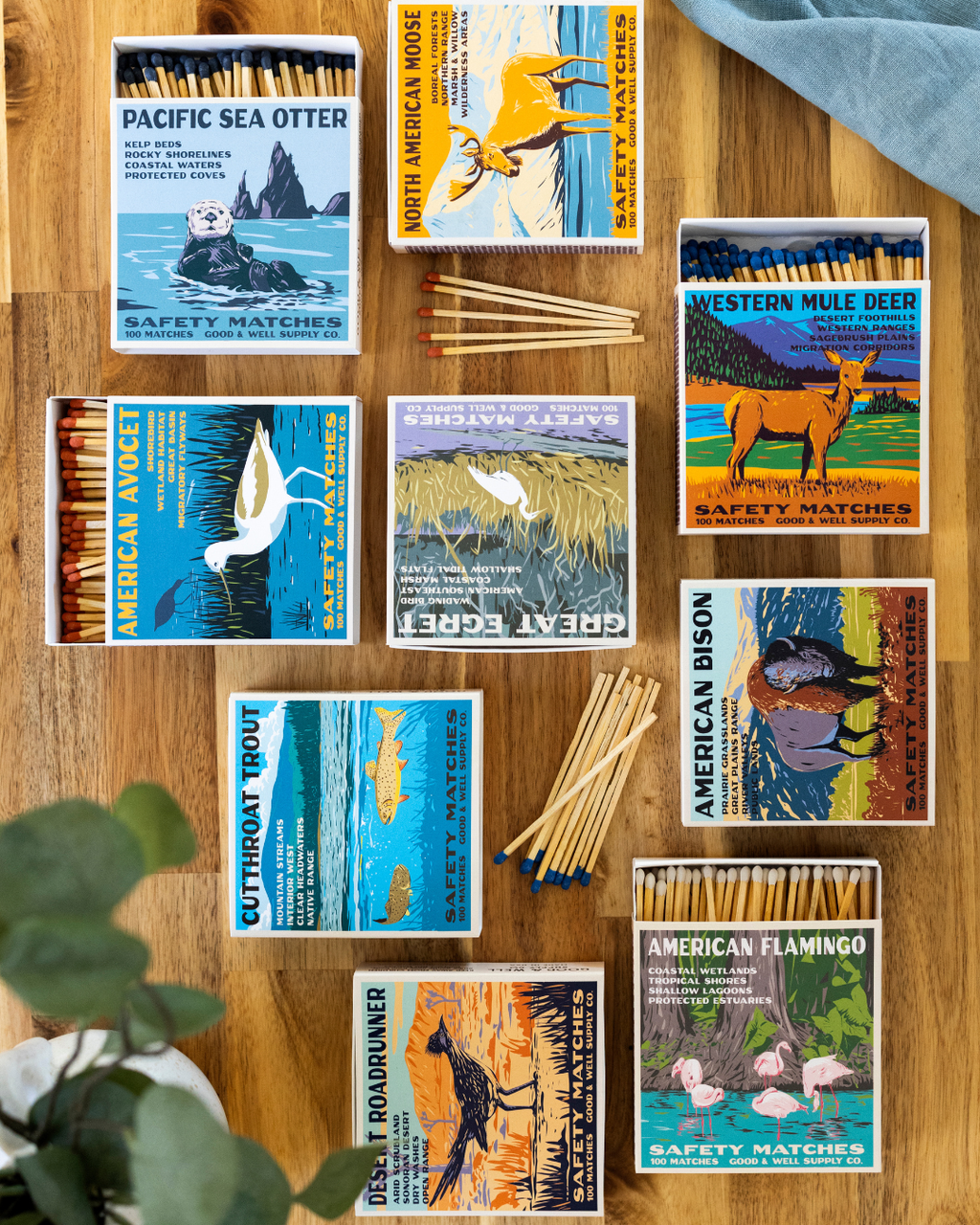 Great Egret Cabin Matches — Good & Well Supply Co.