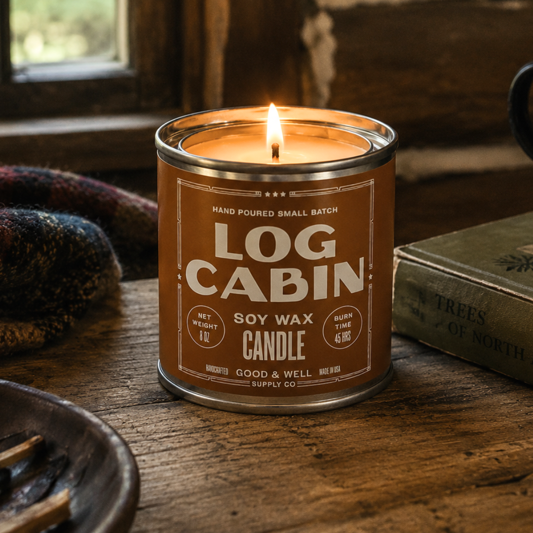 Log Cabin Soy Candle — Good & Well Supply Co.